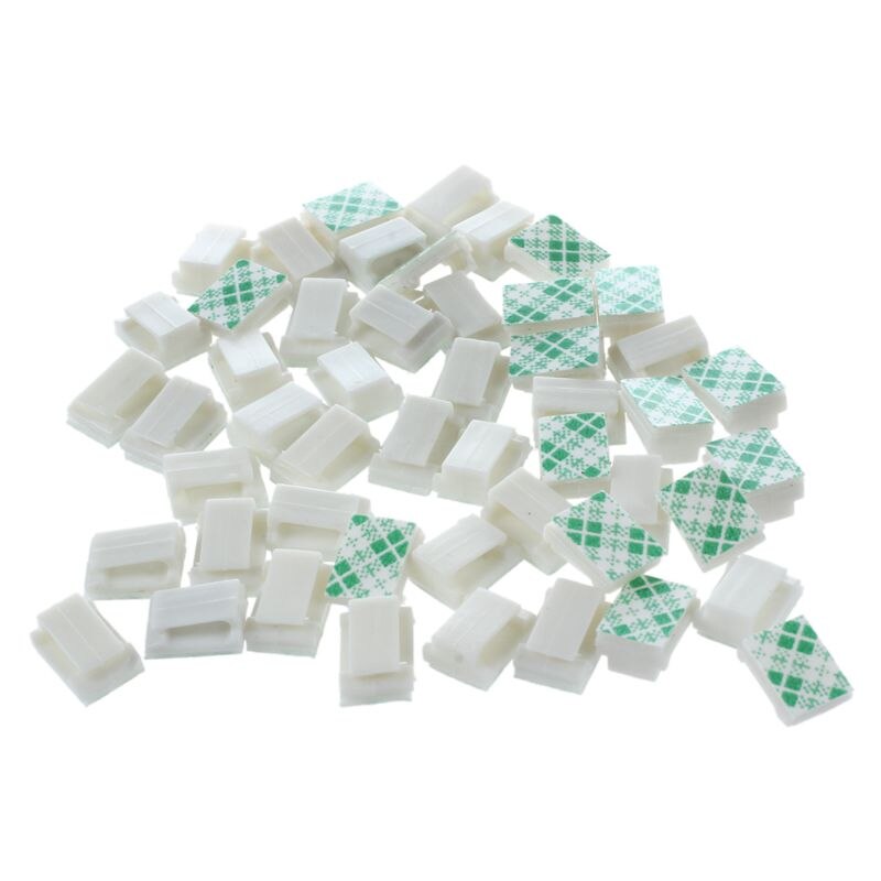Self-adhesive Wire Bundle Holder Tie Mount Clip, 7 mm Width, 50 Piece