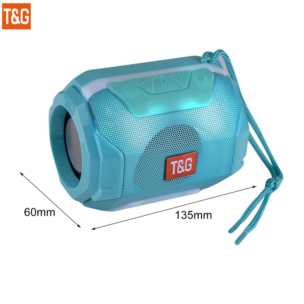 TG162 – haut-parleur stéréo Bluetooth, caisson de basses FM, LED, clignotant, sans fil, , Portable Unique pour la musique