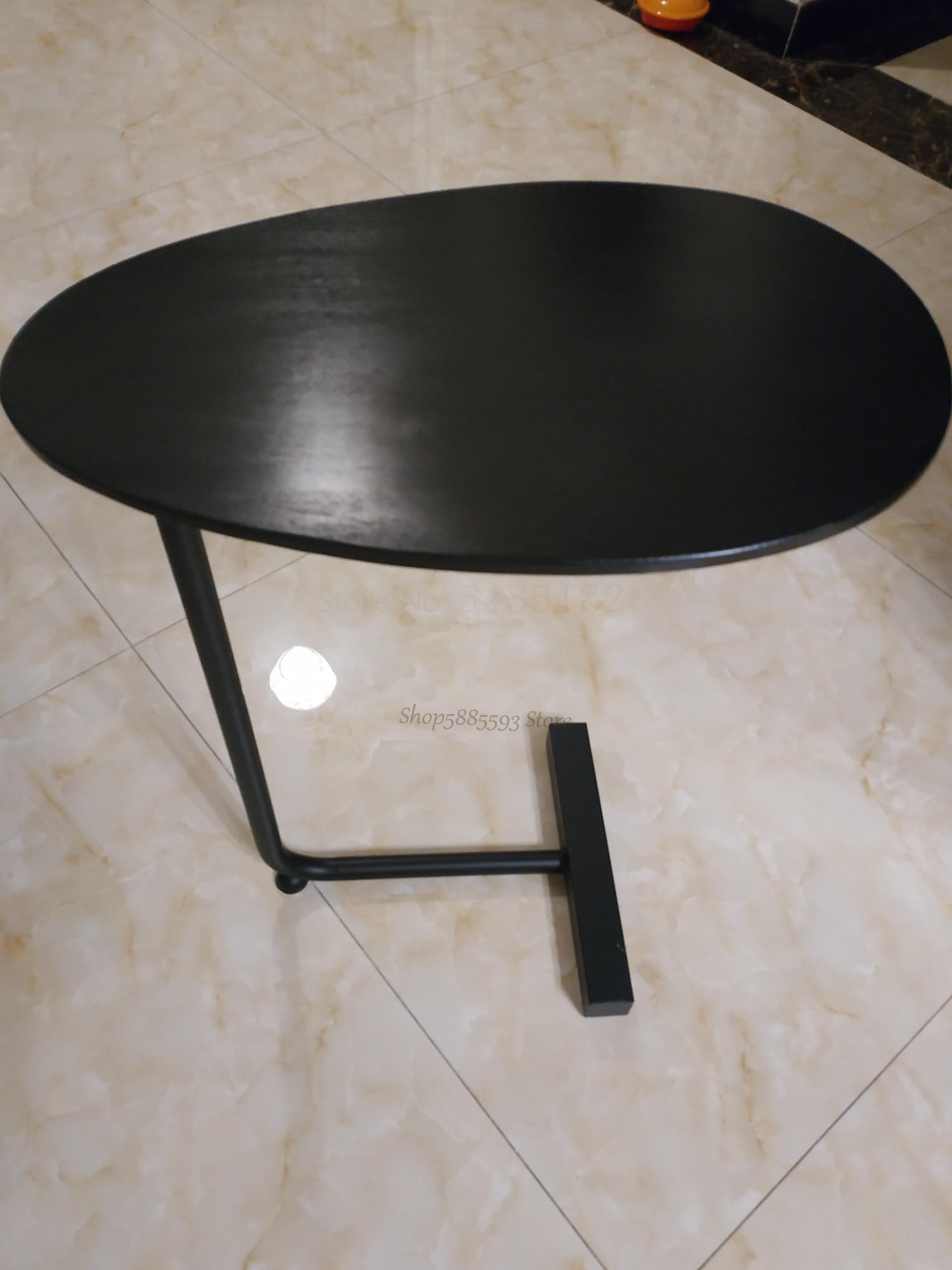 Stue sofabord sengebord oval massivt træ læsebord balkon lille sofabord sofa mini hjørnebord: Bomklapp 2