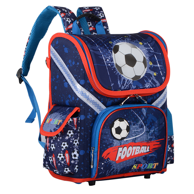 Cartoon1-5 Grade School Bags Backpack For Girls Boys Football Children Orthopedic EVA Backpack Mochila Infantil