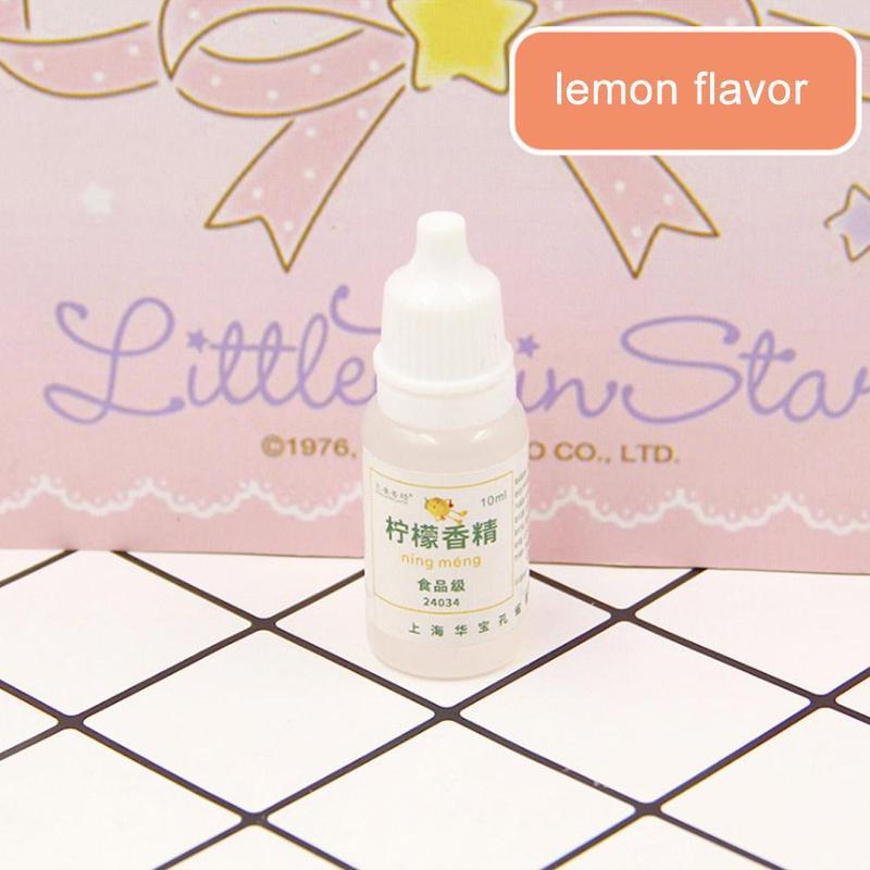 10ML Geschmack für Schleim Modellierung Ton DIY Pädagogisches Spielzeug für Kinder Kinder Kreative Machen Ihre Schleim Geruch Süße Scheiben aromen: lemon