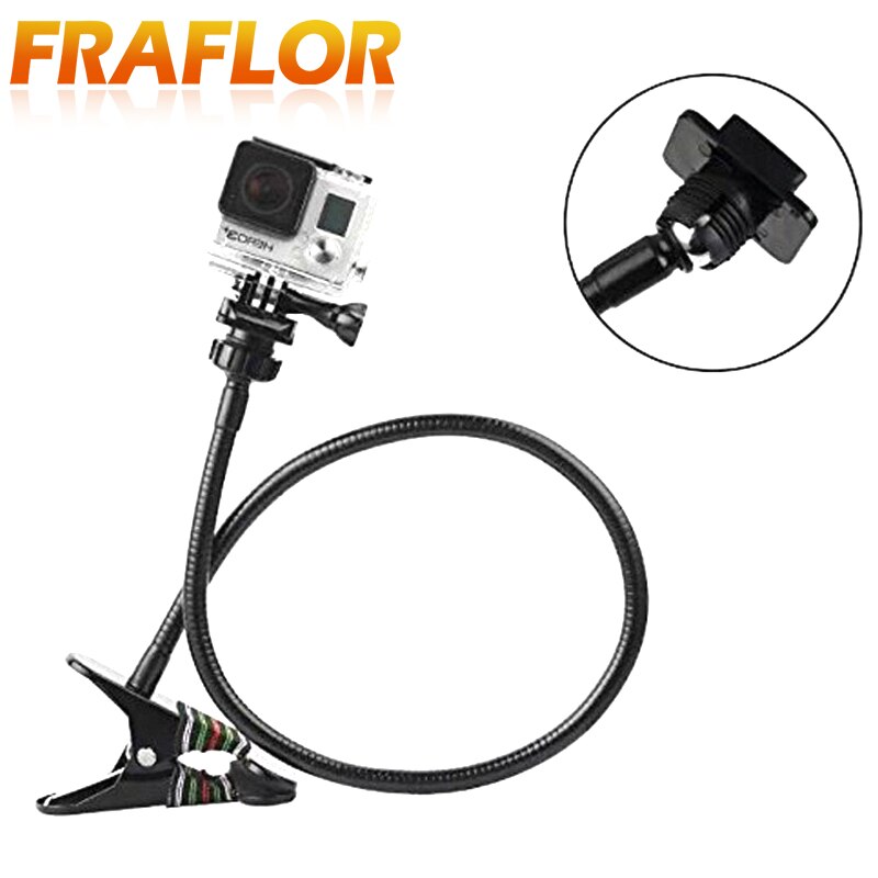 Adjustable Magic Clamp Mount with 70cm Gooseneck Extension Flexible Jaws Clip Mount for Go pro Hero SJCAM Xiaomi Yi 4K Accessori