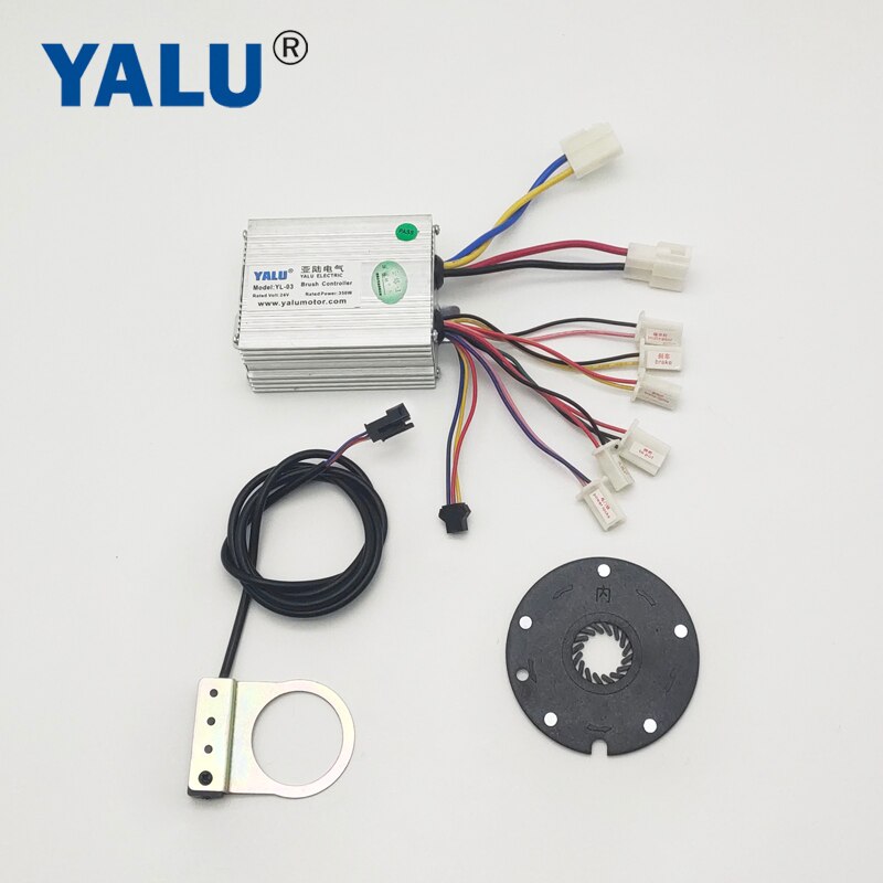 Yalu Borstel Dc Motor Controller 24V 250W Ebike Speed Controller Met Pas Sensor Poort Voor Elektrische Fiets Scooter conversie Kit: 24V350W with PAS
