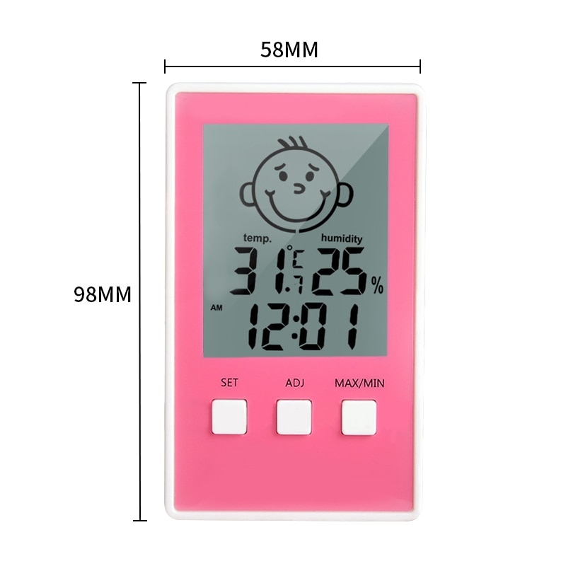 Digital termometer inomhushygrometer rumstemperatur fuktighetsmätare med sond digital temperatur med lcd-display