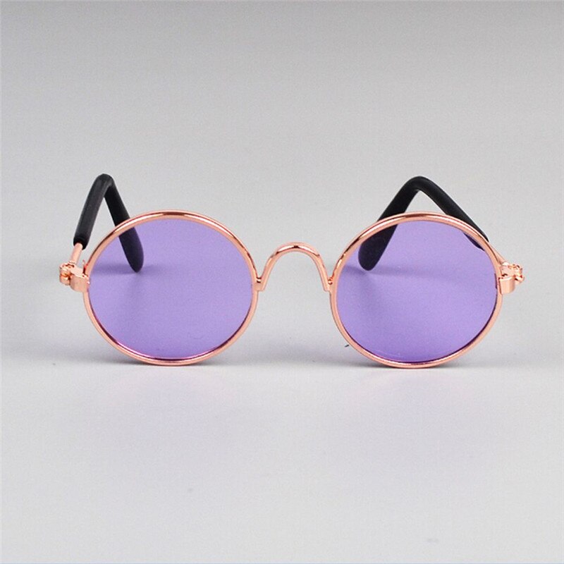 Offre spéciale Cool chat lunettes pour animaux de compagnie pour petit chien chat produits Eye-Wear chien lunettes de soleil pour animaux de compagnie fournitures pour animaux de compagnie Photos accessoires: Gold-purple