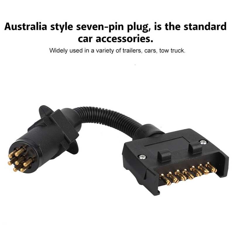 Plate Alternator Truck Parts Flat 7Pin to Round 7Pin Cable Tow Harness Coupling Trailer Car Spring Plug AU Style Truck