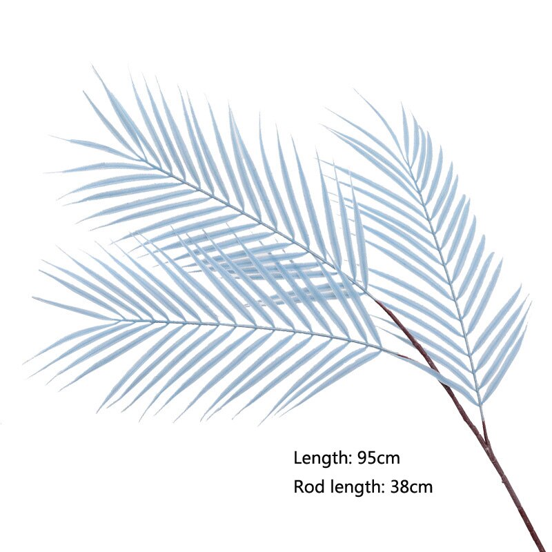 Kunstig bregne planter plast tropisk palme løv gren hjem hage dekorasjon fotografering bryllup dekor blå blader: Lyse blå