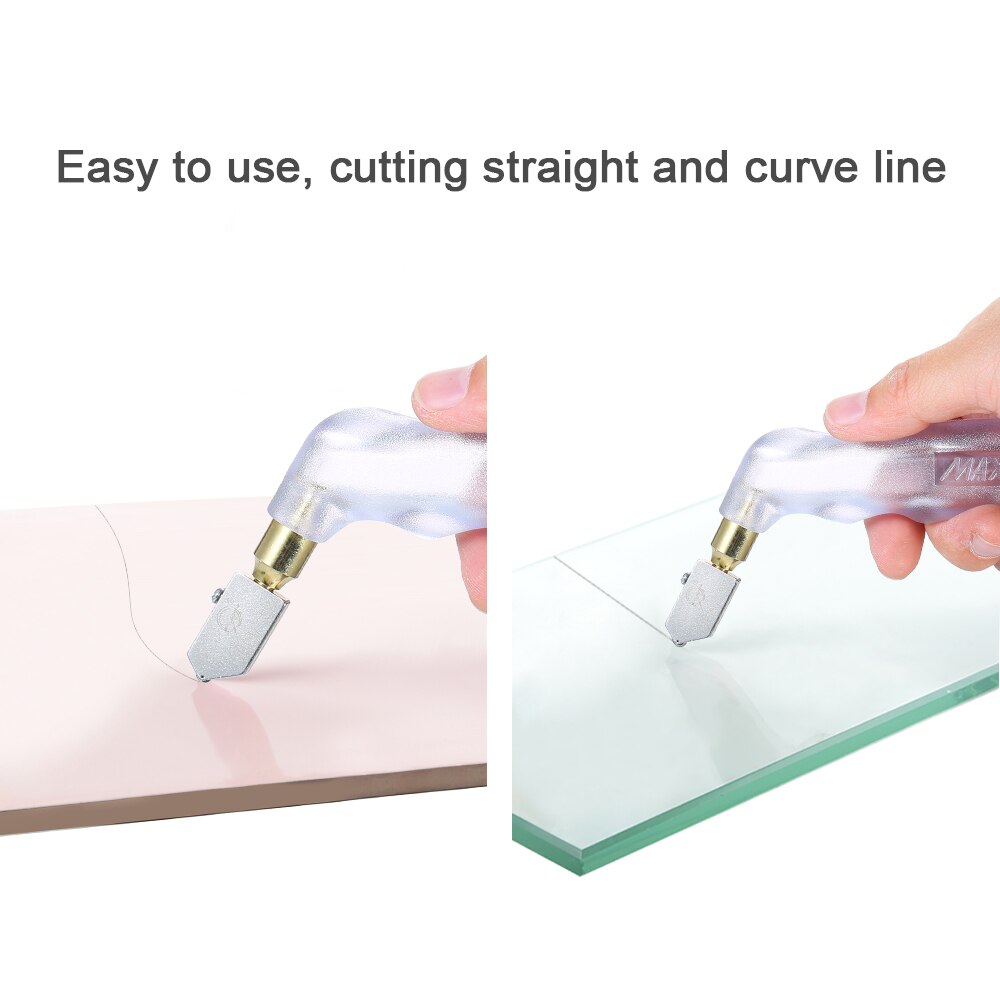 Handheld Glass Cutter DIY Craft Tool Oil Feed Ceramic Tile Opener Cutting Thickness 10mm Diamond Cutter Head Tile Glass Opening