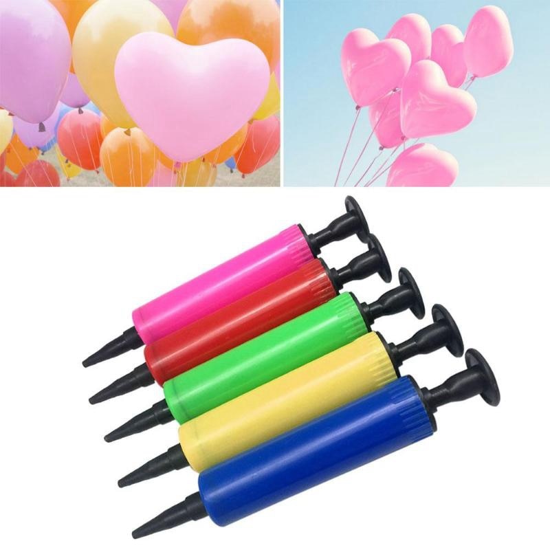 1 szt. Pompka robić balonów mini plastikowy ręczny balon Inflator pływanie koło nadmuchiwana poduszka strona festiwal materiały eksploatacyjne