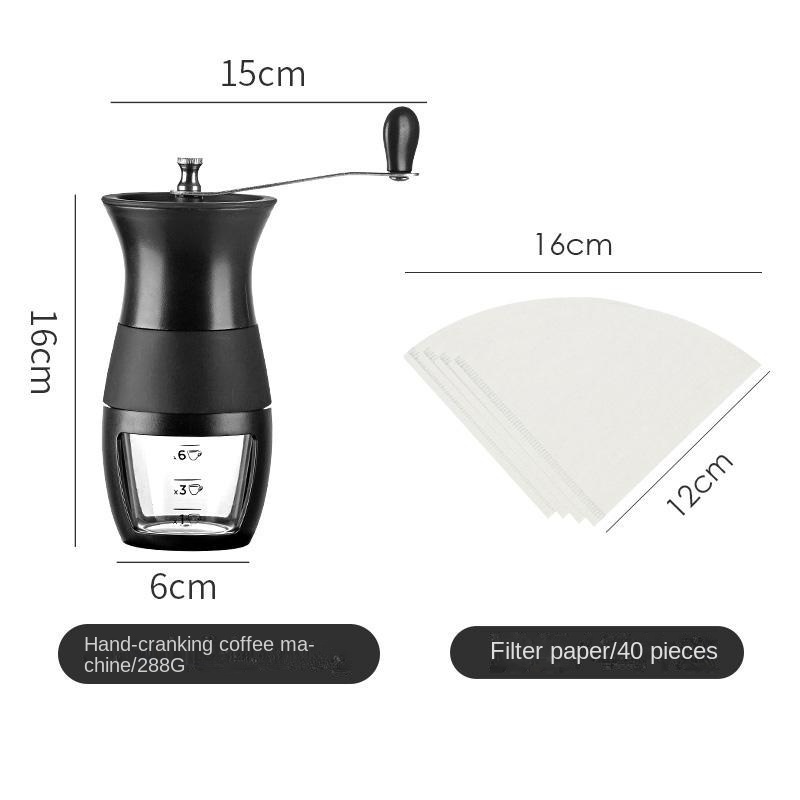 Coffee Bean Grinder Hand Grinder Coffee Machine Home Small Fresh Grinder Hand Grinder Set Birthday Year Box: Grinder x paper