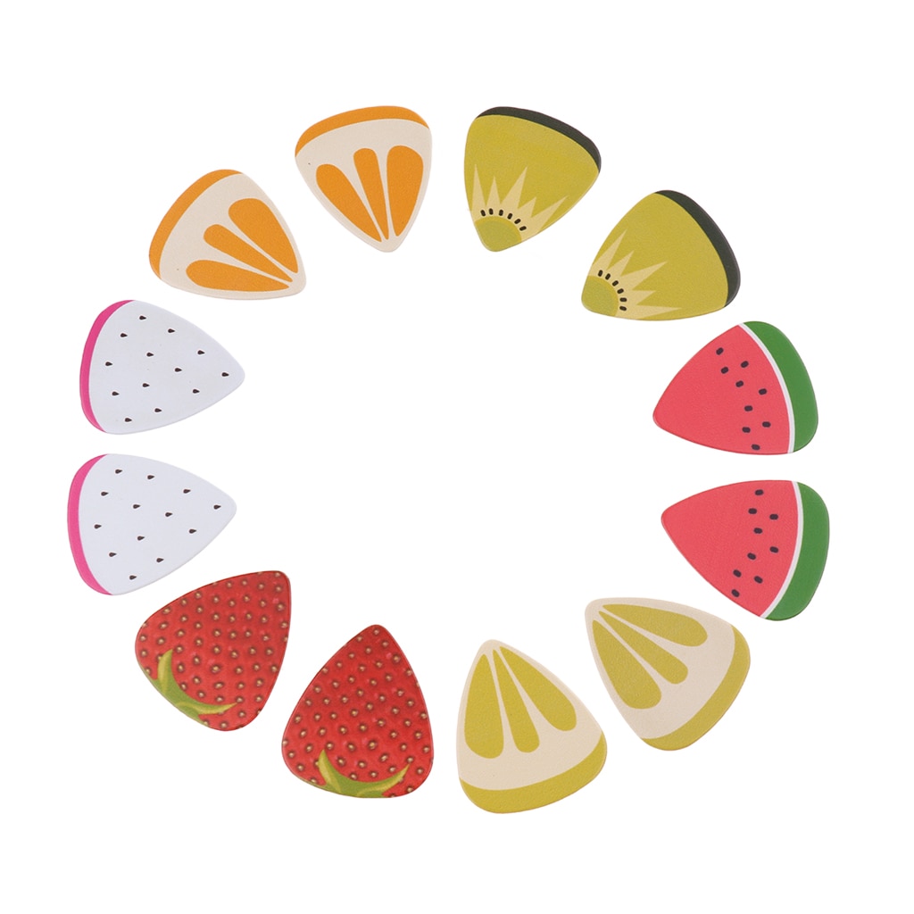 12 Stuks Fruit Celluloid Akoestische Gitaar Plectrum Picks Voor Ukelele Gitaar Onderdelen Leuke Gitaar Onderdelen & Accessoires Meisje Kinderen