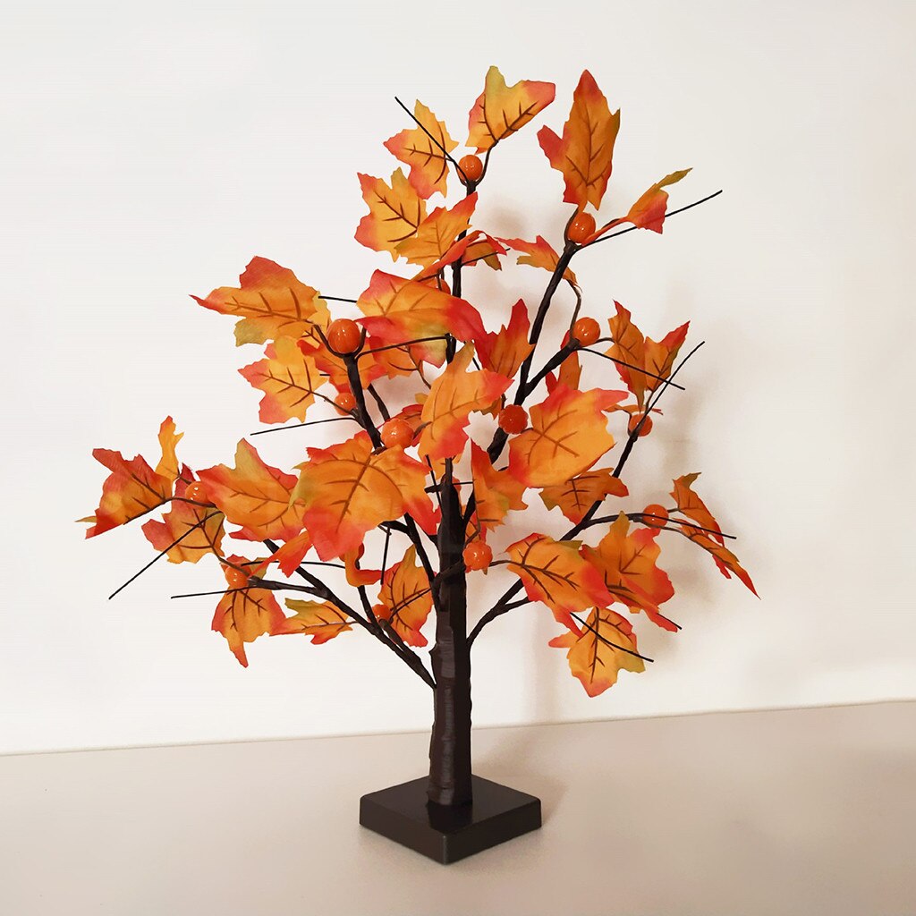 Star 24 Led Tabletop Lighted Maple Tree Battery Operated, Thanksgiving