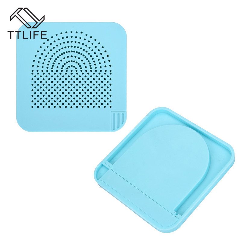 TTLIFE Quilling Board with Pins Storage Light Blue Grid Guide for Paper Crafting Winder Roll Square Craft DIY Tool ABS Blue