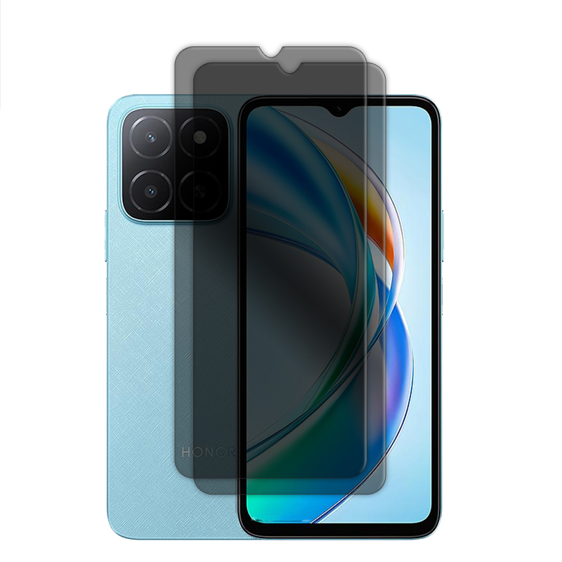Para Honor X5b Plus vidrio para Honor X5b vidrio templado 6,56 pulgadas Protector de pantalla de privacidad antiespía para Honor X5b Plus película de lente: Azul oscuro /  Opción2