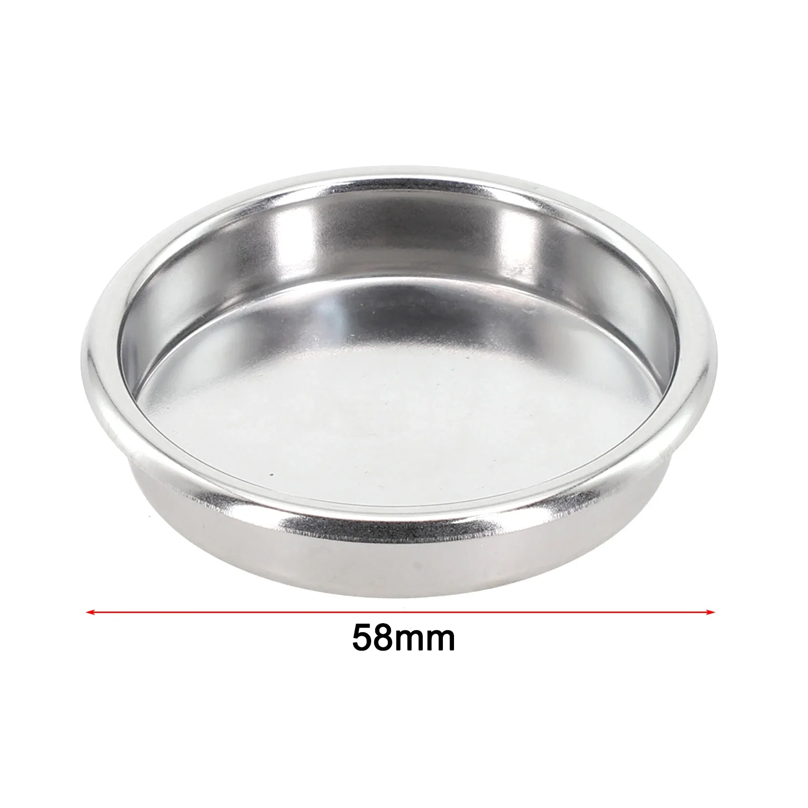 1 Stück Kaffee-Blindfilterkorb 51 58 mm Edelstahl-Filterbecher ohne Druck zum Rückspülen in halbautomatischer Kaffeemaschine