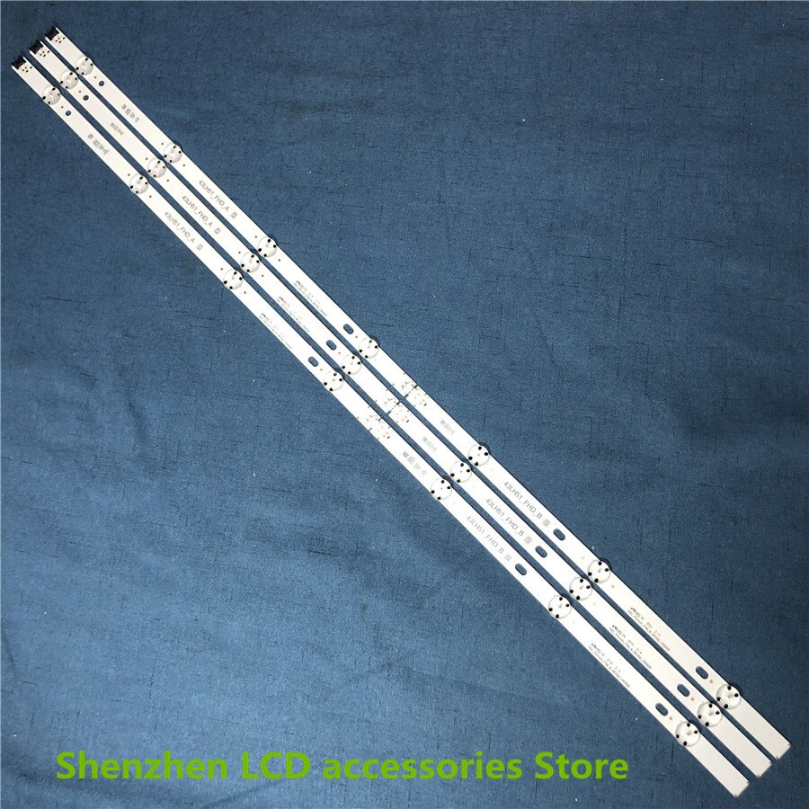 6Pieces/lot Led backlight strip 7 lamp for 43LH5100 LC430DUY (SH)(A3) 43LJ594V 43UJ651V 43LH51_FHD_A type HC430DUN-SLVX1-511X
