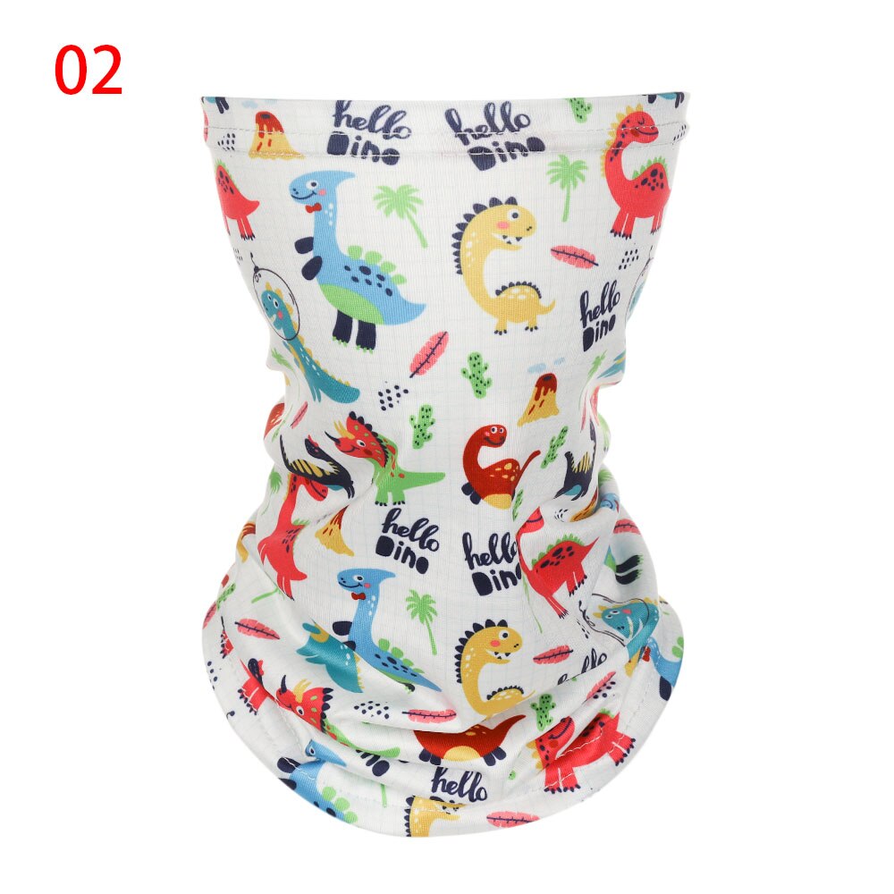 Enfants élastique Anti-UV tête visage cou guêtre Tube anti-poussière Bandana écharpe demi visage foulards en plein air cyclisme accessoires: 2