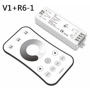 2.4g rf langaton led-kosketuskaukosäätimen himmennin 1ch 2ch 3ch led-ohjain yksiväriselle / värilämpötilalle / rgb led-nauhalle: V1 ja  r6-1
