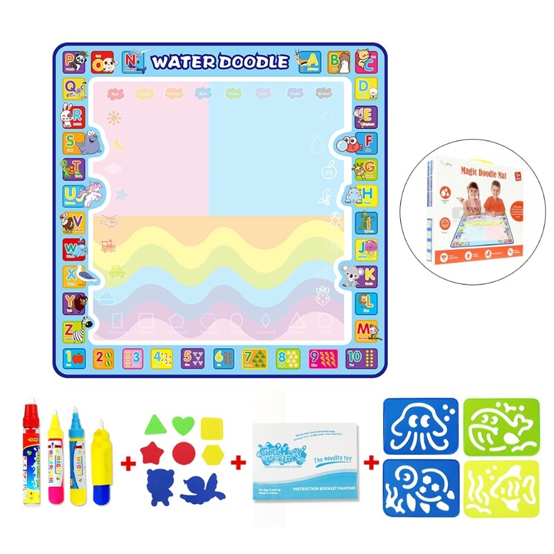 Early Educational Water Color Mat DIY Premium Soft Pad for Toddlers Early Education Supplies: green