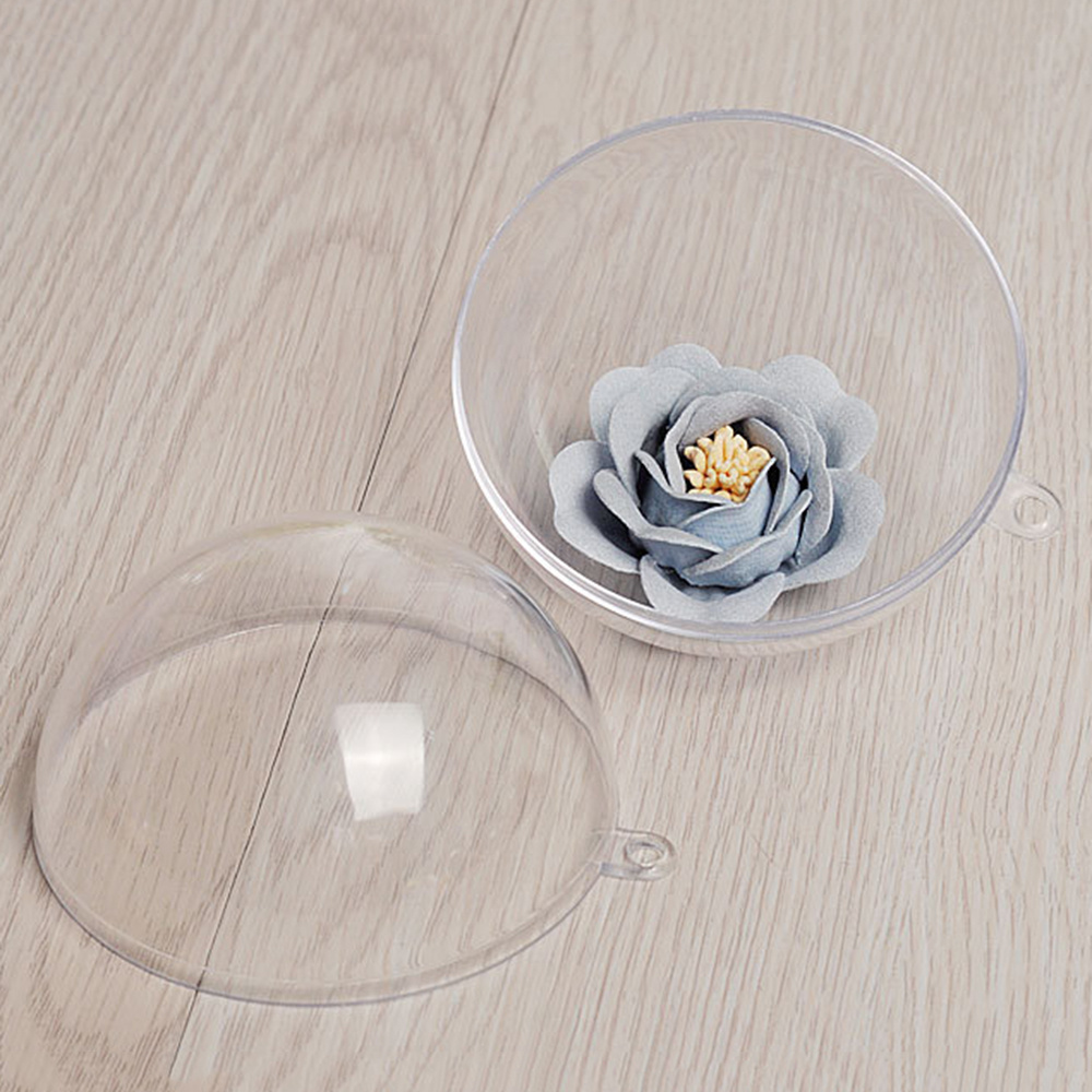 4-12 cm Weihnachten Transparente Kugel Kunststoff Befüllbare Flitter Weihnachtsbaum Hängende Ornamente Dekoration für Zuhause Neujahr Party