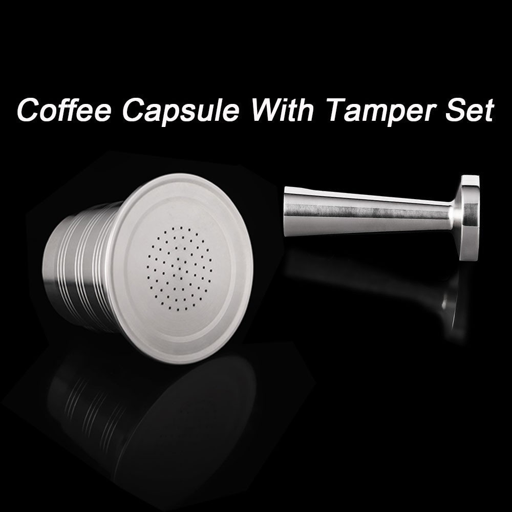 Nespresso Koffie Tamper Rvs Vullen Tool Hervulbare Effen Espresso Koffie Capsule Drukken Nespreso Koffie Grind