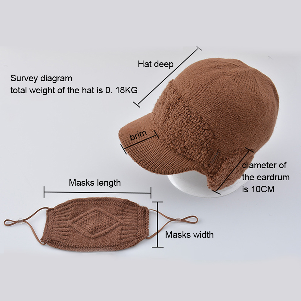 Cappello da Golf termico invernale uomo donna sci all'aperto ciclismo Baseball protezione dell'orecchio cappello comodo berretto da equitazione lavorato a maglia con maschera