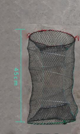 Trampa plegable de pesca de 4 tamaños, red para mantener el cangrejo, langosta, trampa para olla, Red de Anguila, gambas, cebo vivo: 25x45cm
