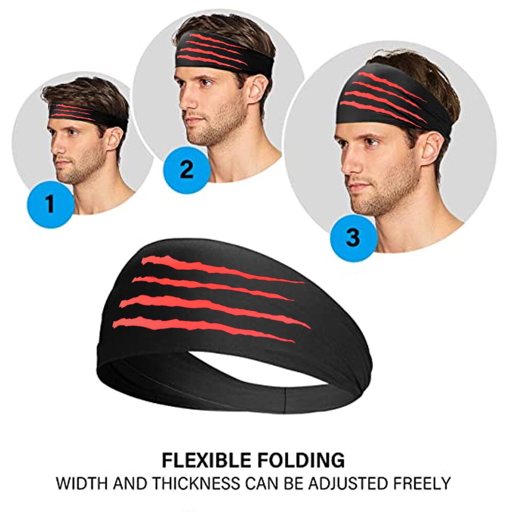Cintas de Pelo para entrenamiento al aire libre para hombre, cintas para el pelo para deportes, Fitness, Yoga, correr, elásticas, antideslizantes para interior, Unisex, 1 Uds.