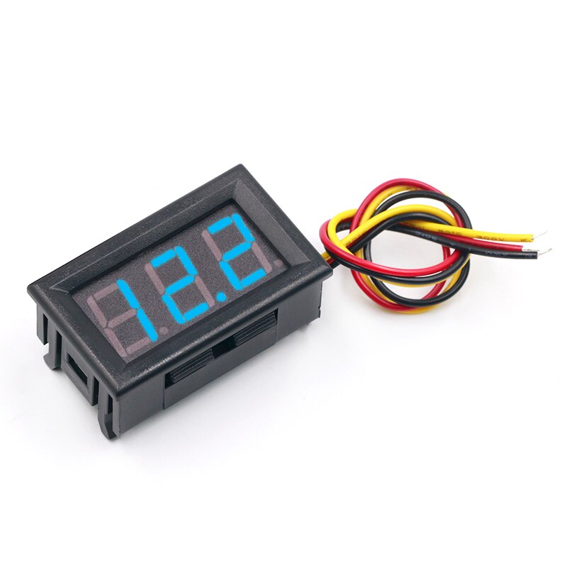 0.56 Inch Mini Red Green Blue LED Display Panel Voltage Meter Voltmeter Home Use Voltage 3 Three Digital DC 4.5V 30V 2 / 3 Wires: 3 Wires Blue