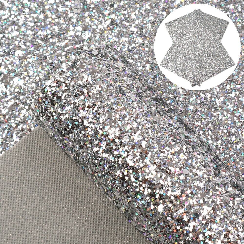 20*34cm Solid Color Chunky Glitter Faux Leather Fabric Sheets,DIY Handmade Materials For Making Projects,1Yc8030: 1093868006