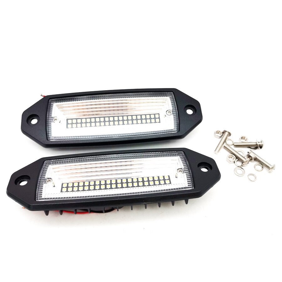 2 x 7" 60W LED LED Fog DRL Light Flush Mount Reverse Lamp Offroad Truck