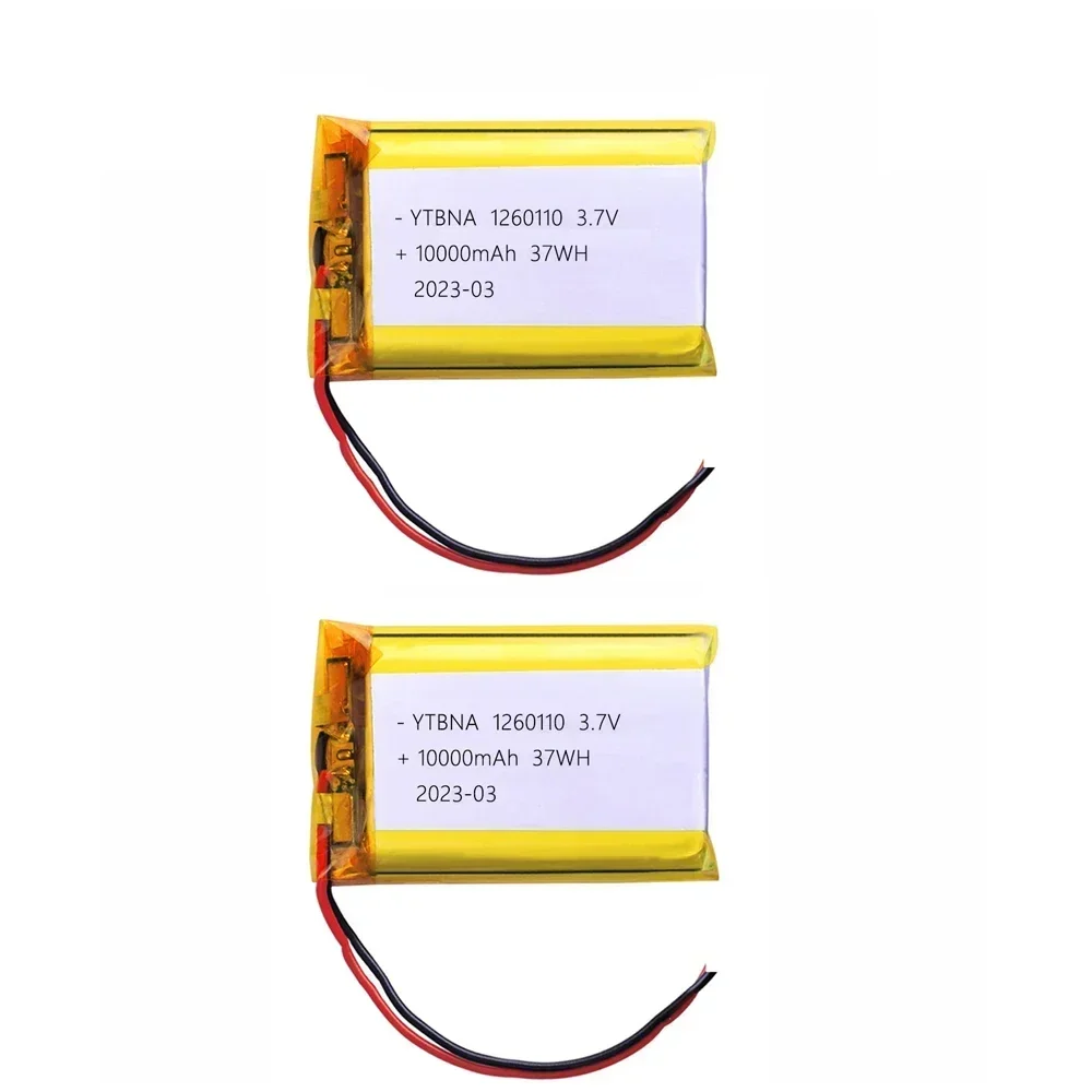 1260110 3.7V 10000mAh polymer lithium battery/lithium ion battery for Power Bank,GPS capacity: black