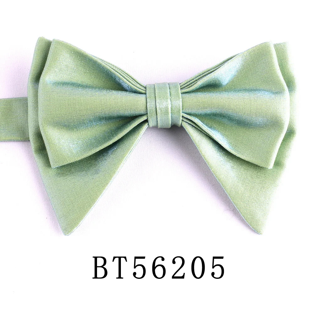 Bow Ties For Men Pre-tied Style Over sized Bow ties Gloss Fabric Solid Color Formal Men Bow tie For Wedding Party: Red