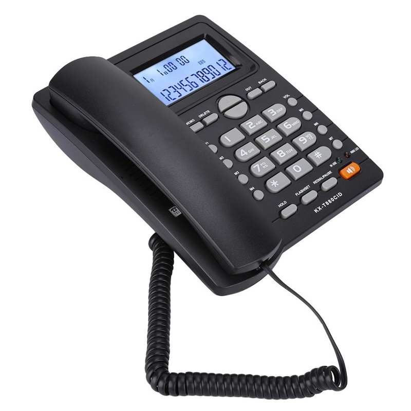 Desktop Corded Fixed Phone Home Landline Telephone with Caller ID Display Large Buttons Speakerphone for Home Office Hotel