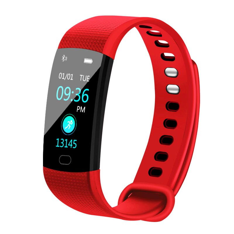 Smart Armband Y5 Hartslag Fitness Tracker Mannen Vrouwen Sport Horloge Bloeddruk Activiteit Tracker Bloed Hartslagmeter: Red