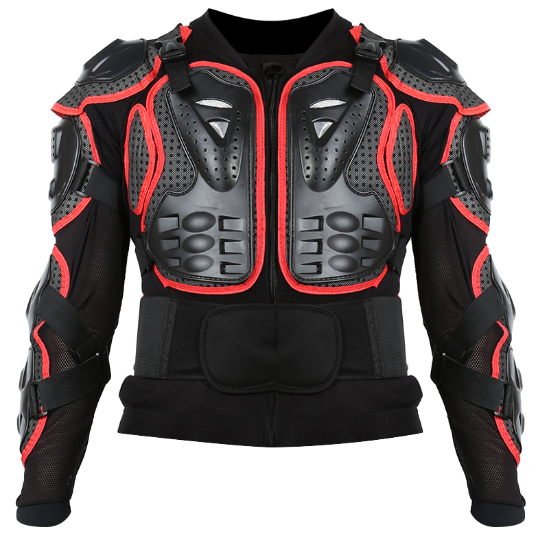 Motorcycle Full Body Armor Jacket Motocross Armor Vest Chest Gear Protective Shoulder Hand Joint Protection Accessories S-3XL: red / S