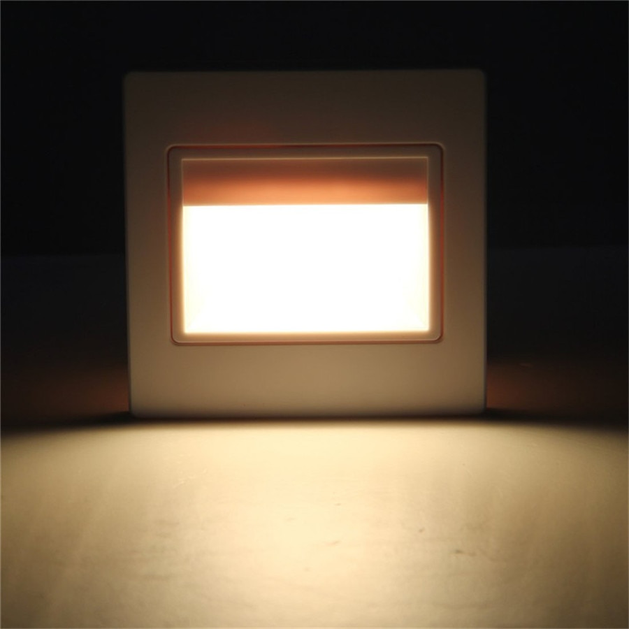 10pcs/lot 86 type 1.5W Modern Recessed Led Stair Light night led Foot light wall lamp led Step ladder Lights 110V 220V