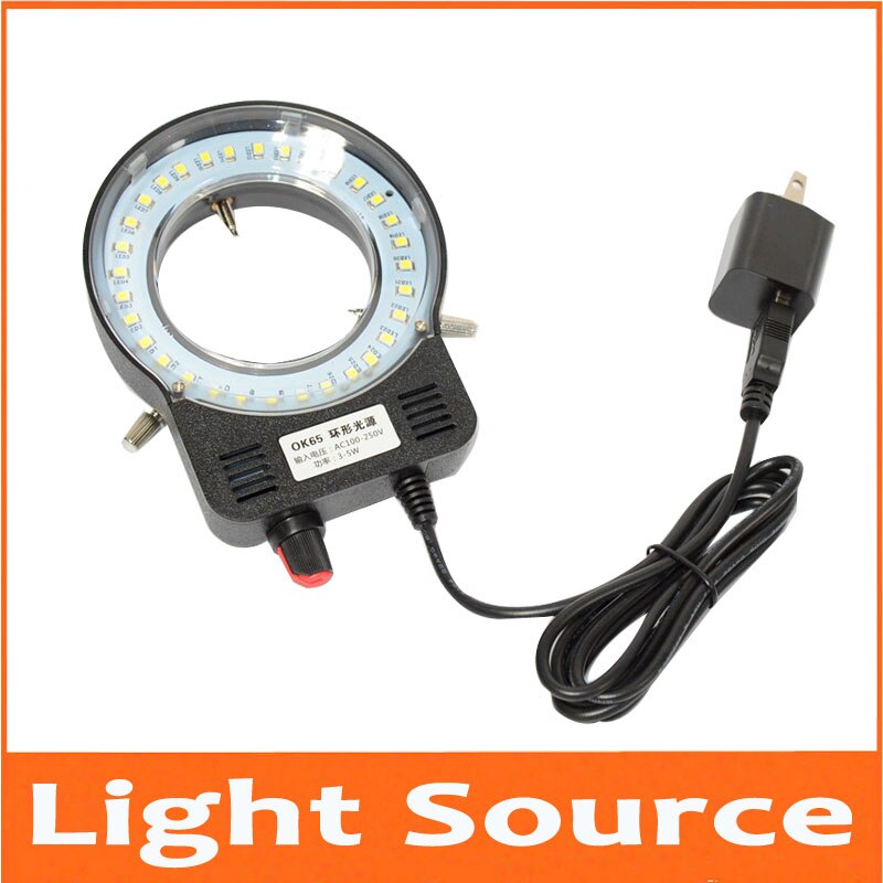 USB 32pcs White LED Bulbs Adjustable Lights Bright Lamps Biological Stereo Microscope Light Source Ring Lamp 3-5W AC100-240V