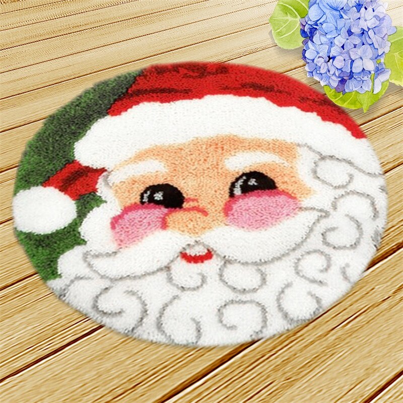 Smyrna – tapis brodé de noël, avec crochet à loquet, pour travaux d&#39;aiguille, décoration du père noël