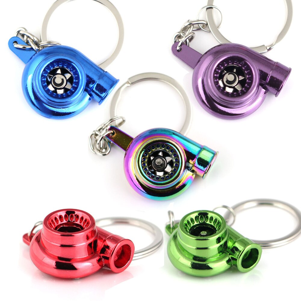 Llavero Turbo giratorio anodizado chapado brillante Metalliac Color turbocompresor llavero