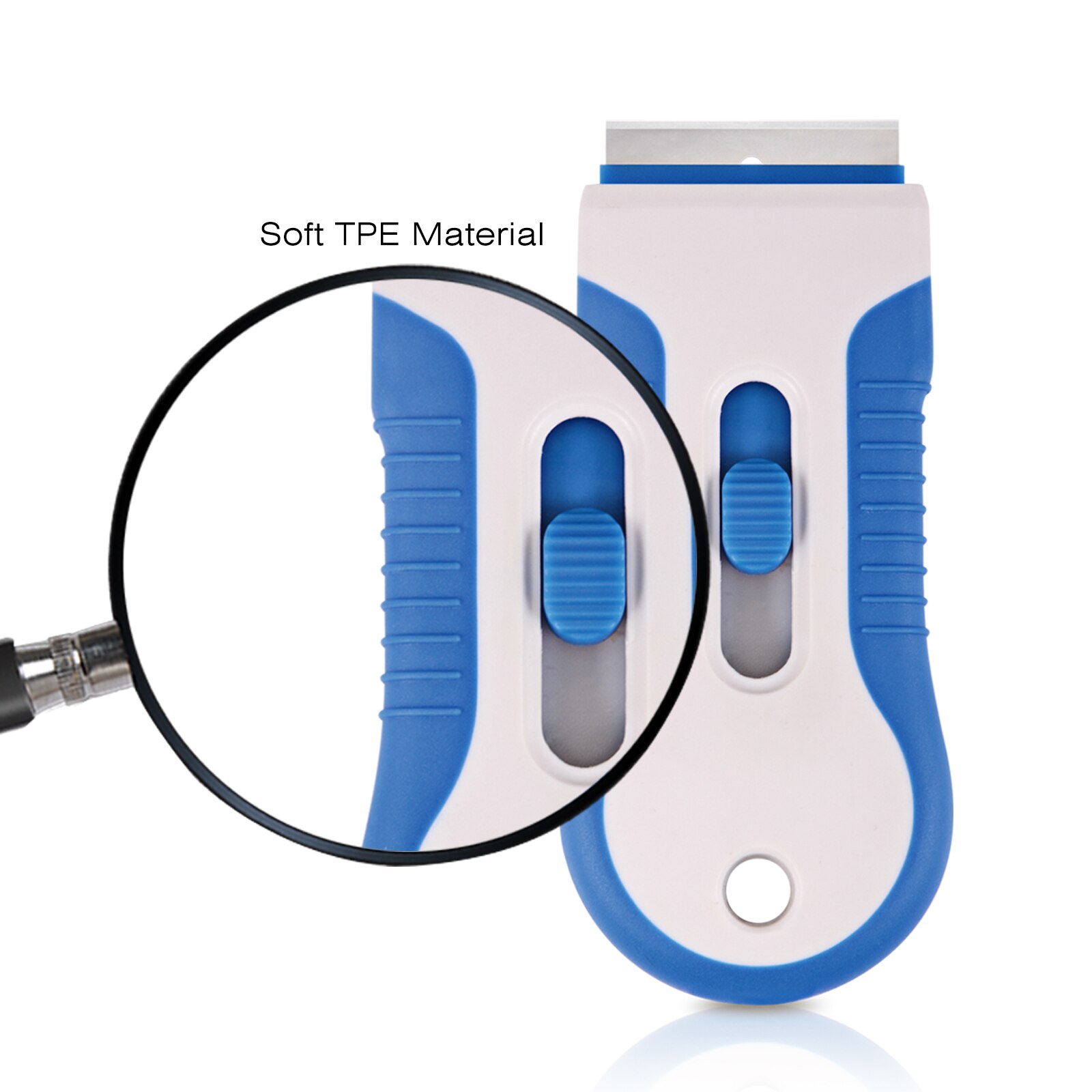 EHDIS Vehicle Cleaning Razor Scraper With Carbon Steel Blades Window Glass Sticker Decal Remove Tools Film Wrapping Car Squeegee