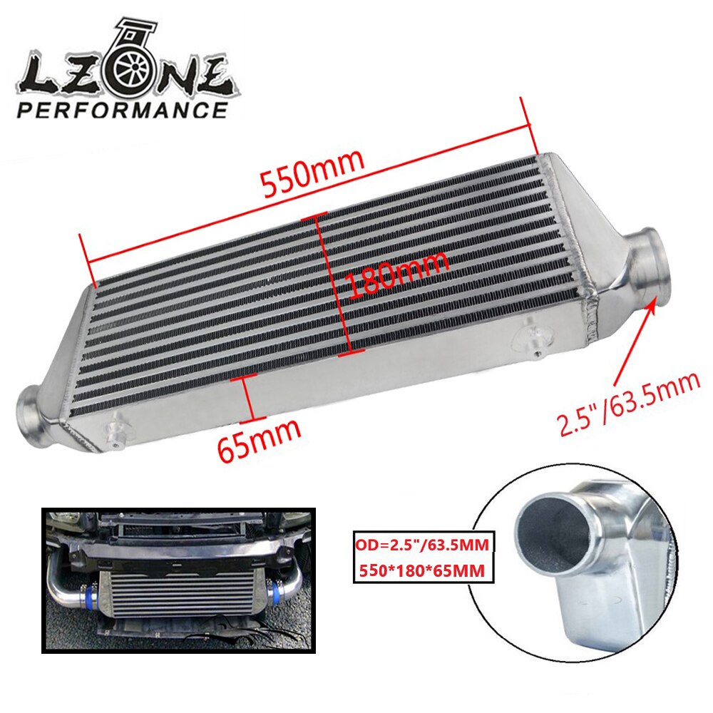 LZONE-barre de montage avant universelle et Intercooler de plaque 550*180*65mm In/sortie 2.5 "/63.5mm JR-IN812-25