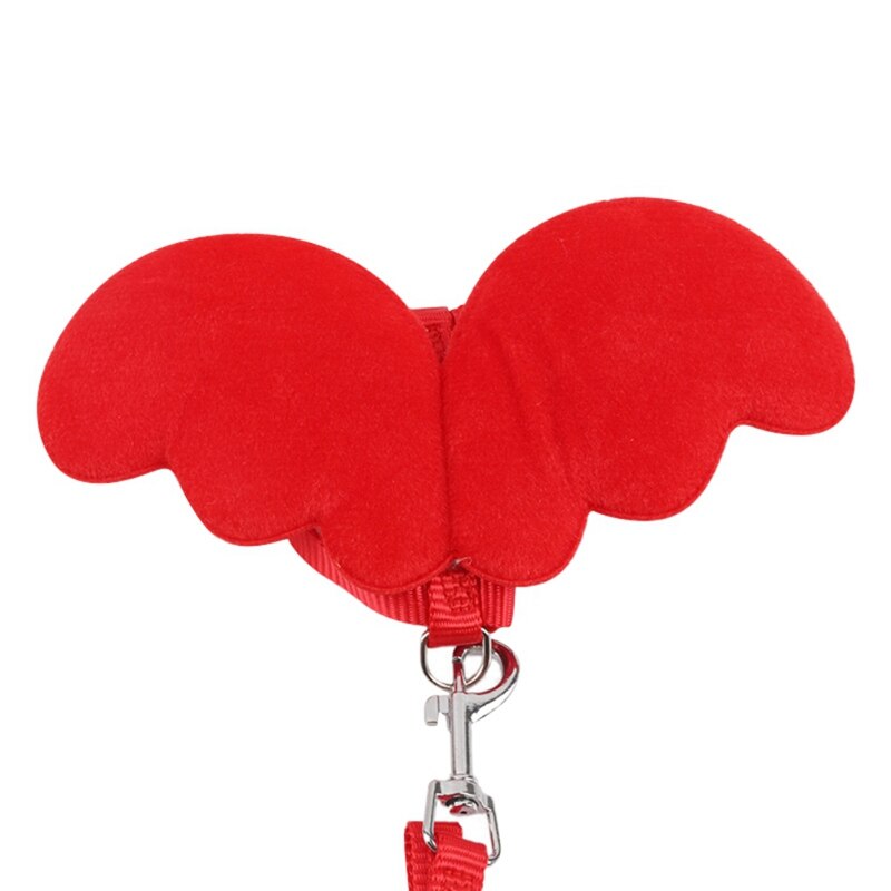 Juego de correas y collares ajustables con alas de ángel para perros pequeños, accesorios para mascotas: DN0386R / S