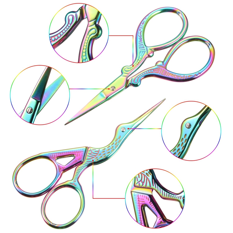 3Pcs Stork Scissors Stainless Steel Crane Sewing Scissors Embroidery Scissors Tailor Scissors Dressmaker Shears