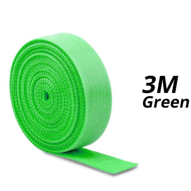 Soporte de correa para caña de pescar, 1 rollo, tirantes, gancho de sujeción, lazos de lazo, flejado de Velcro, dispositivo de pesca al aire libre: 3M Green Velcro