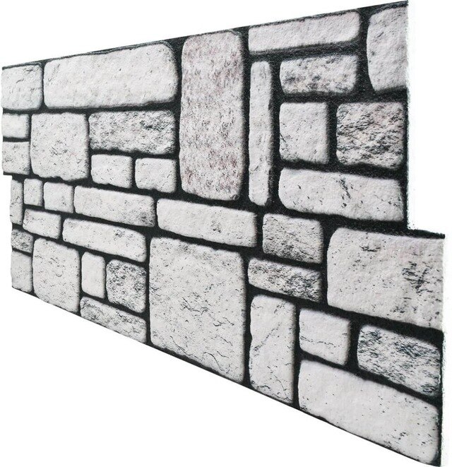 Multi Color Stone Pattern 3D Dimensional Styrofoam Wall Panel 405658612