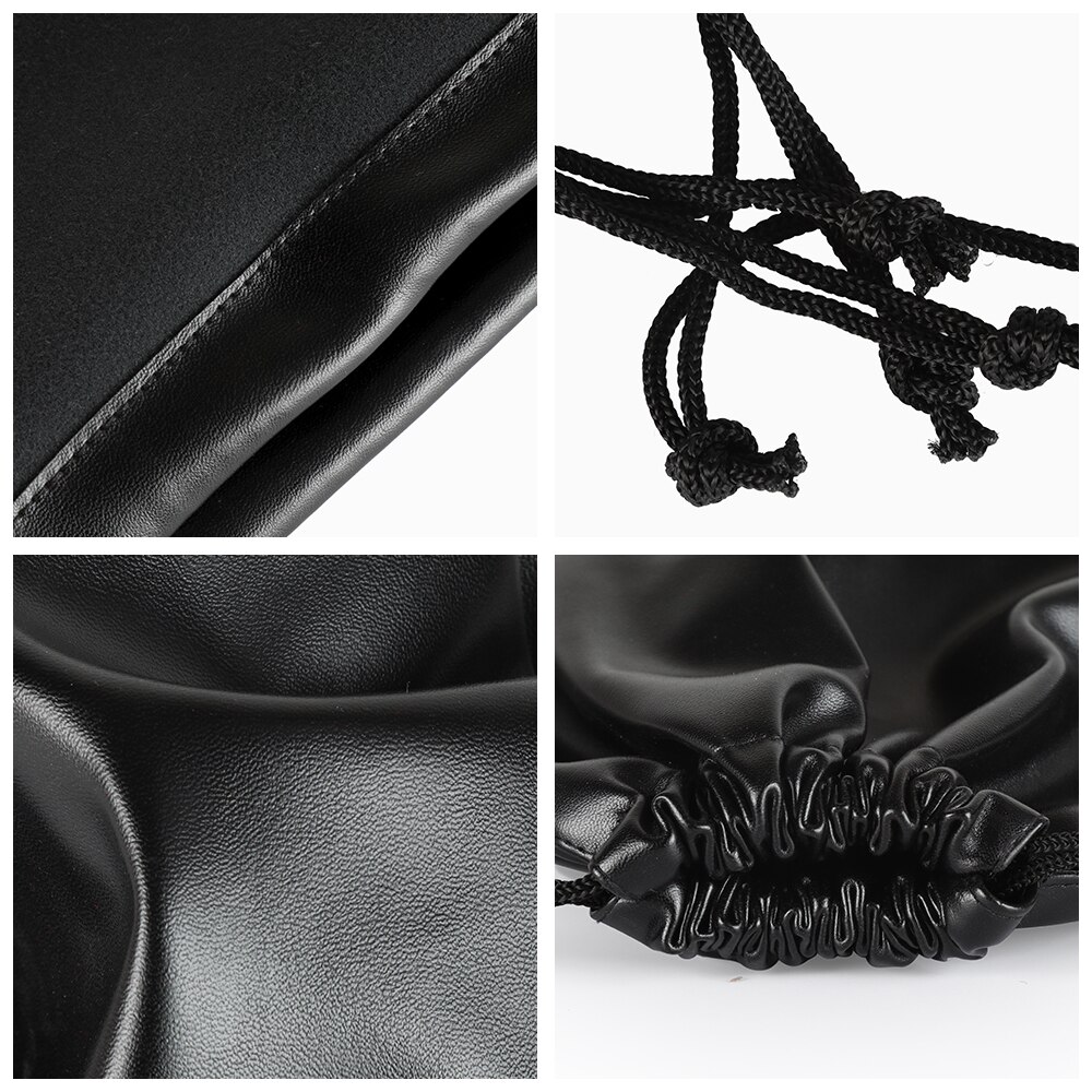 1pc 7x8, 9x9, 12x11, 11x15, 15x20, 21x25cm Drawstring PU Leather Bags Jewellery Pouches Packing Pouch Storage Bag
