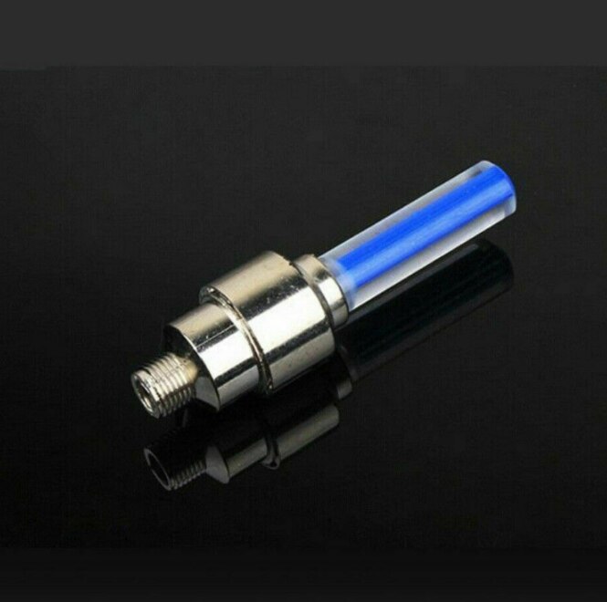 2Stck Mini Fahrrad Licht Mit Keine Batterie Berg Straße Fahrrad Fahrrad Warnleuchten LED Reifen Reifen Ventil Kappen Rad speichen LED Licht: 2Stck Blau