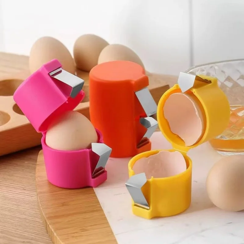 Ouvre-coquille d'œuf en plastique, brise-œufs manuel , séparateur de coquille d'œuf antiadhésif, outils de cuisson de cuisine multifonctionnels