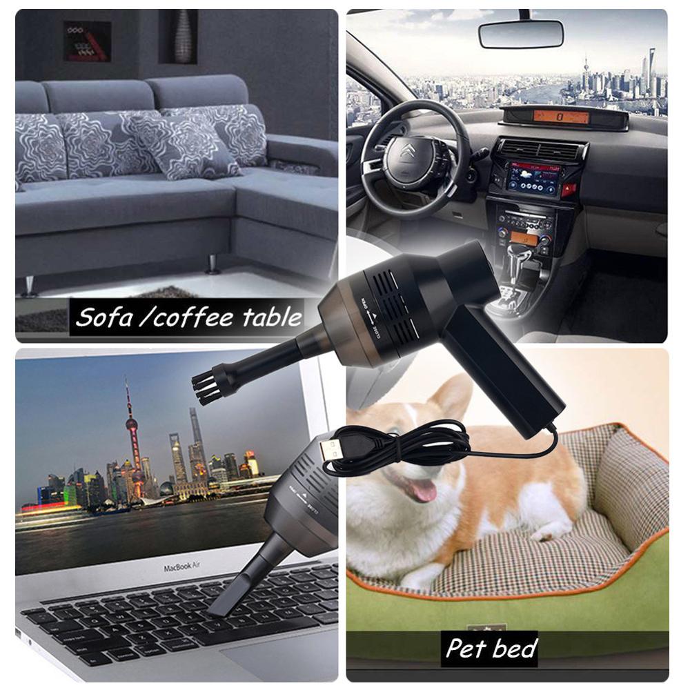 Aspirador de teclado portátil Mini, de mano, USB, para ordenador portátil, PC, Herramientas de limpieza de ordenador, Mini USB